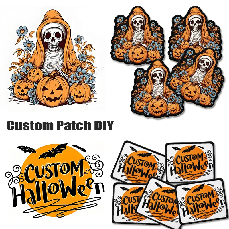 Custom Embroidered Patches DIY Custom Pattern Patch Print,Woven,/Hook Loop,Sew, Iron On Patches For Clothing Company Team Logo - view 5