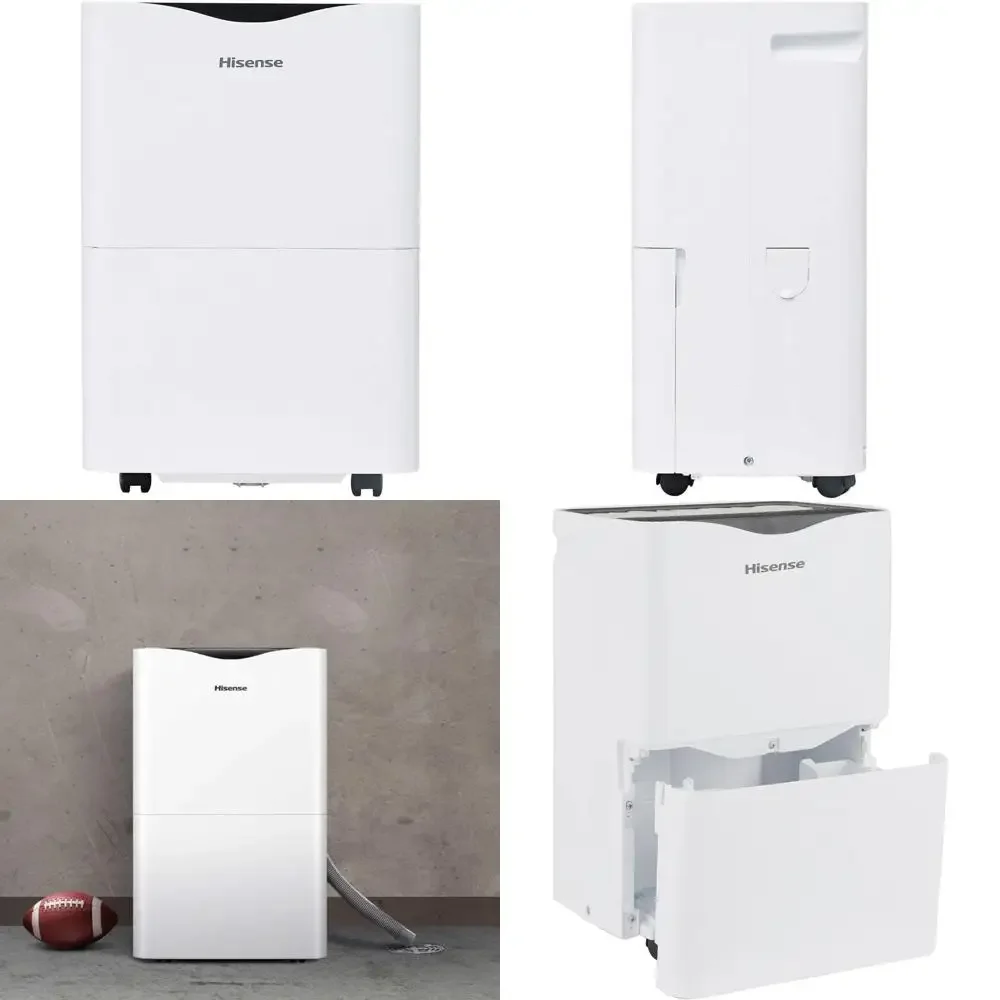 

Portable 35-Pint Dehumidifier for 3000 sq. ft. Spaces, 3-Speed Settings, Easy Carry Handle - Energy-Efficient and Renewed