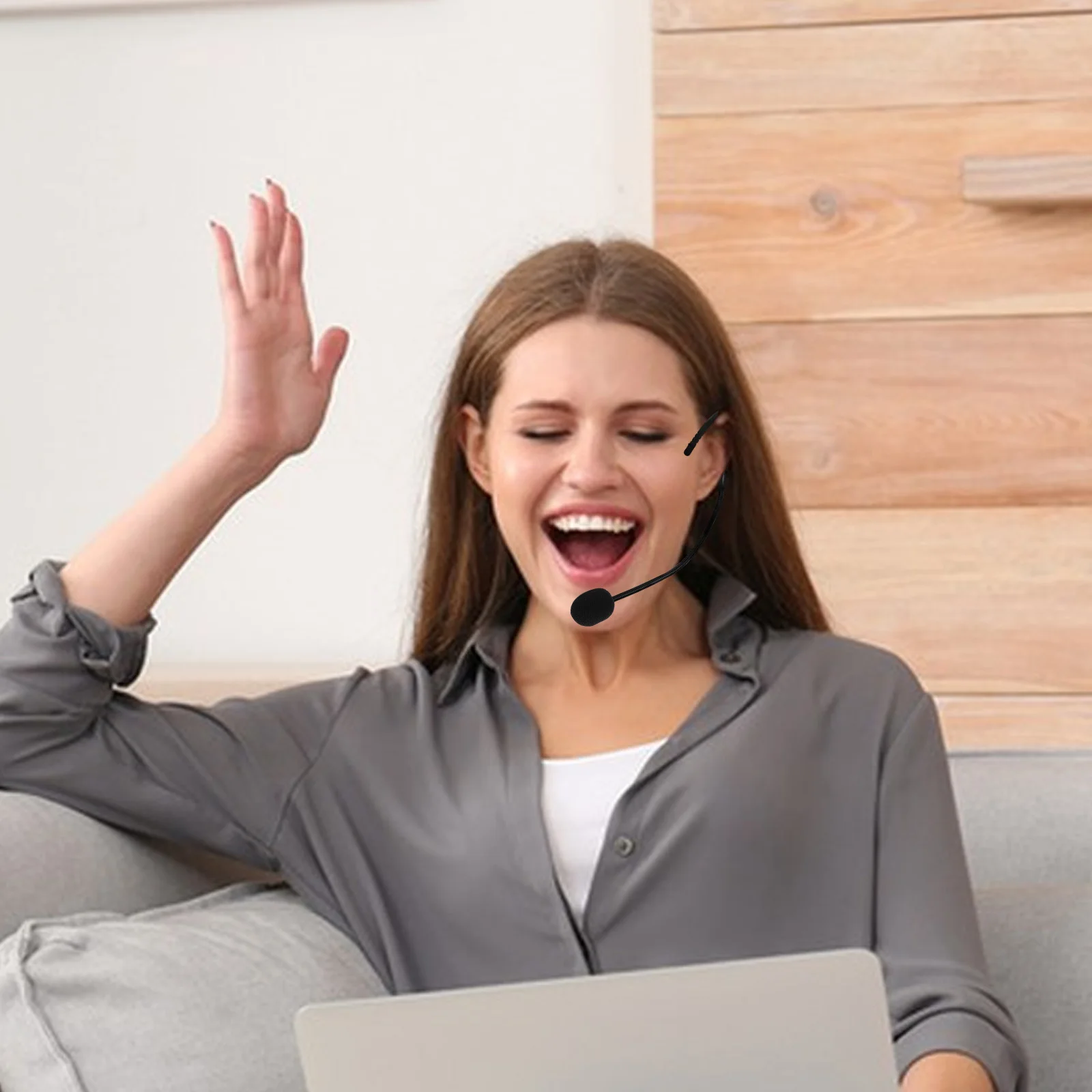 ステージイヤーマイクコンパクト軽量ヘッドセットマイク歌うためのスピーキング教師教室フレキシブルボイスアンプ小型