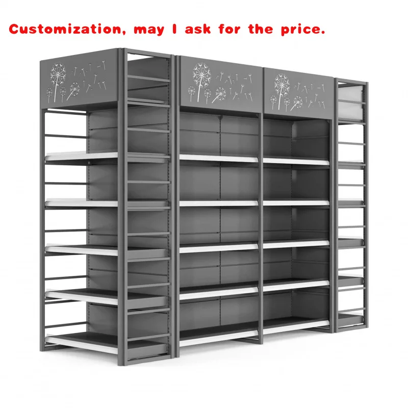 custom.Customized Metal Display Supermarket Shelves Steel Grocery Gondola Supermarket Shelf