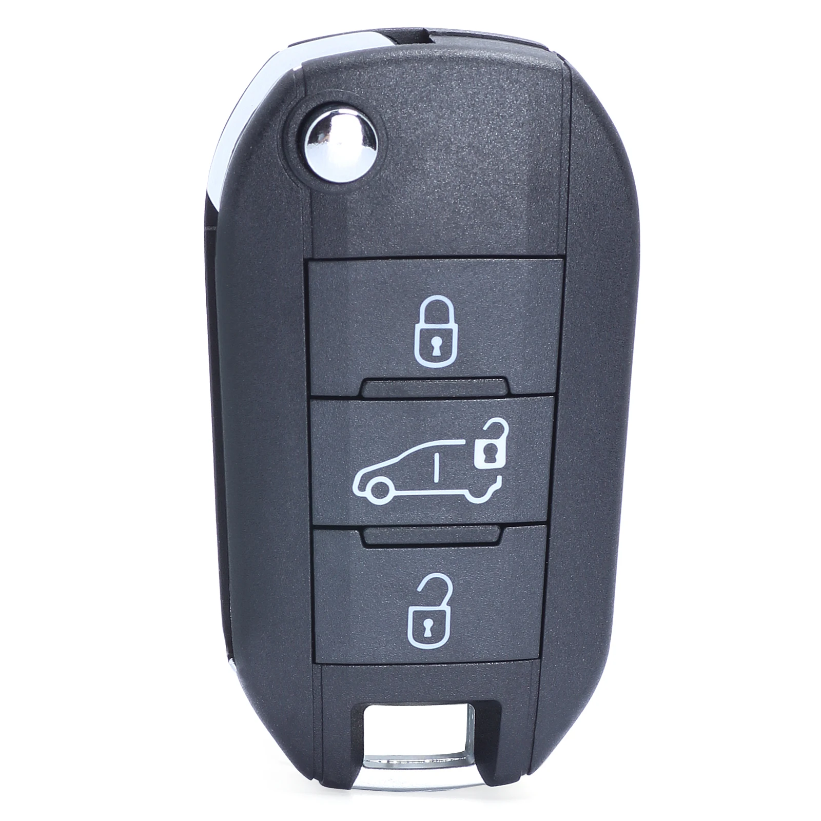 KEYECU 4A Chip HUF8435 P/N: 98 139 654 77 Für Peugeot 308 4008 Citroen C3 C5 C6 Klappbarer Fernbedienungs-Autoschlüssel 433MHz HU83 Klinge – Detail 1