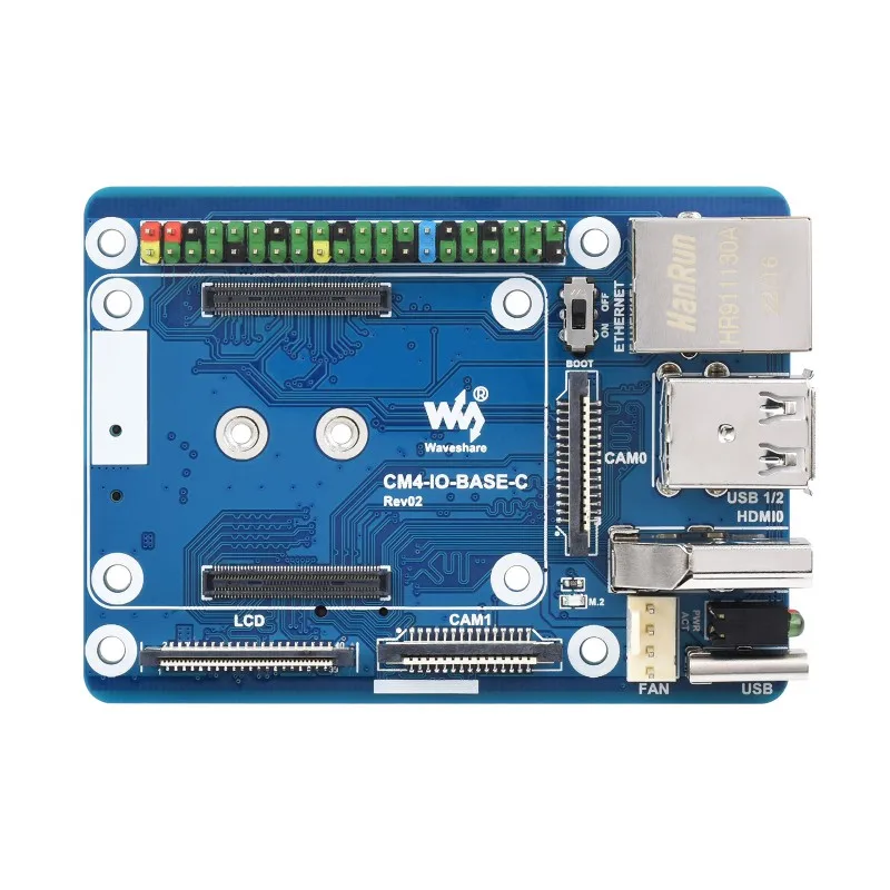 Mini Base Board (C) progettato per modulo di calcolo Raspberry Pi 4 CM4-IO-BASE-C