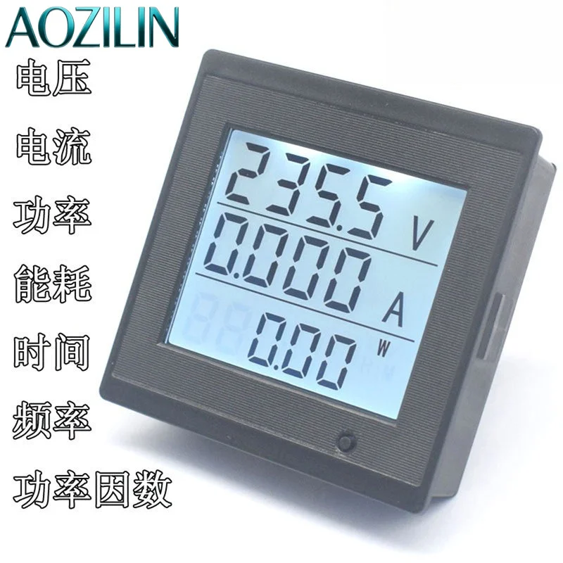 AOZILIN 10Pcs LCD Digital AC Monitoring Meter AC80-300V 20A Voltmeter Ammeter Energy Power Measuring Instrument