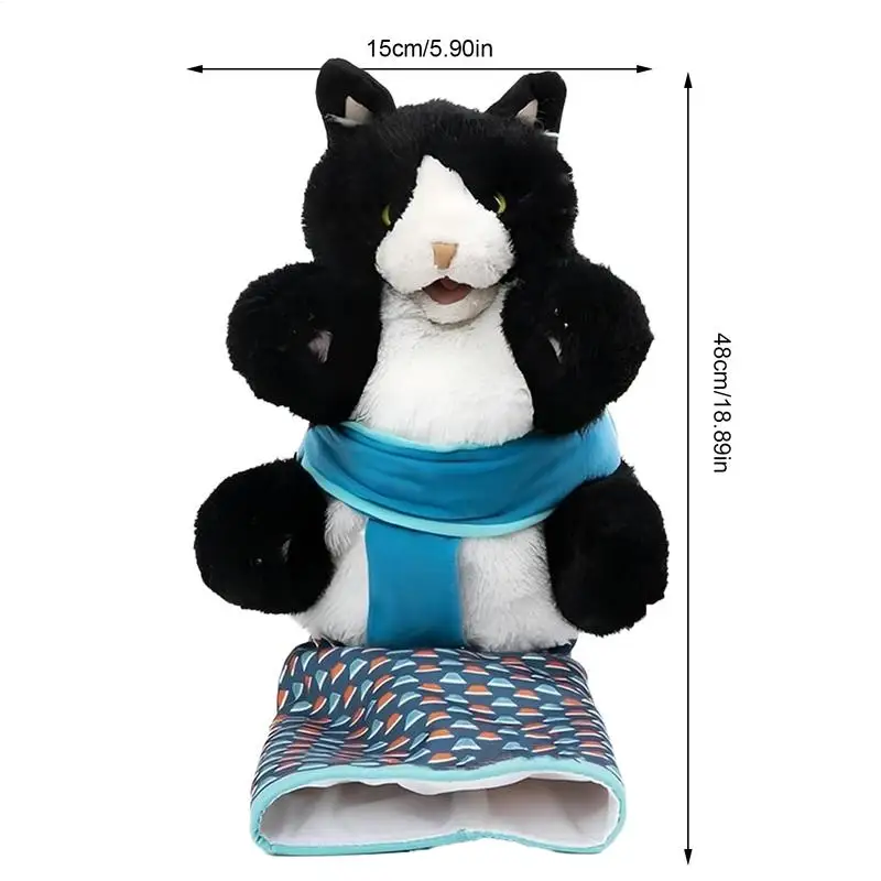 แมวมวยปล้ําถุงมือของเล่น Padding ที่ทนทาน Plush Interactive Cat Puppet นักมวยปล้ํา Plush Cat มวยปล้ําปลอดภัยเล่นแมวและสุนัขของเล่น
