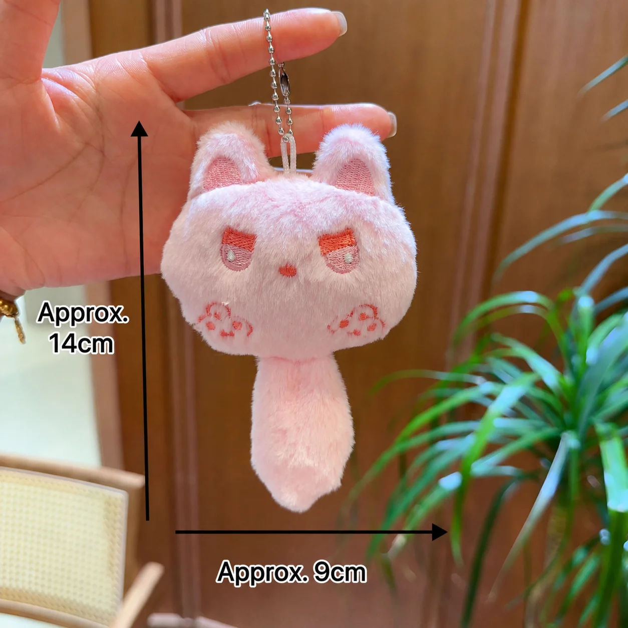 Cartoon Brooch Fluffy Plush Keychain Cute Charm Lightweight Squeaky Pendant For Daily Outing Bags Scarves Keys