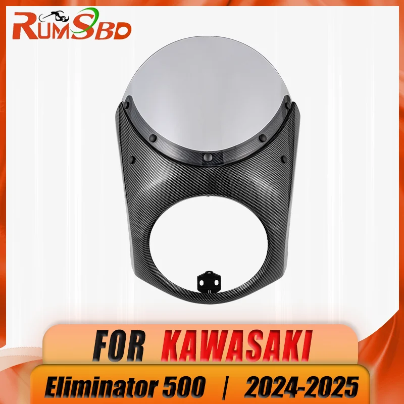 Cafe Racer Retro Headlamp Windscreen Motorcycle Front Headlight Fairing for Kawasaki Eliminator500 2024-2025 new