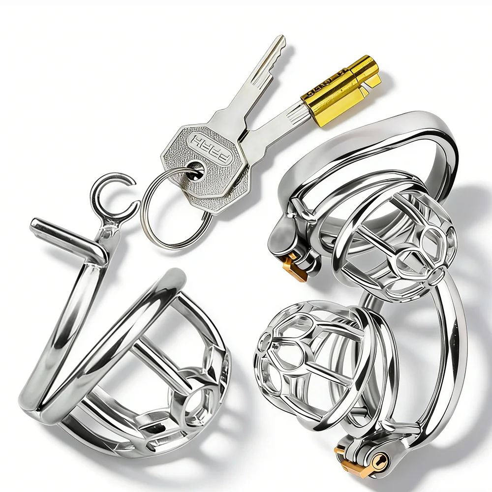 FRKO Micro Male Chastity Devices Stainless Steel Cock Cage Adult Sex Toys for Men Penis Lock Scrotum Bondage Anti-Cheating