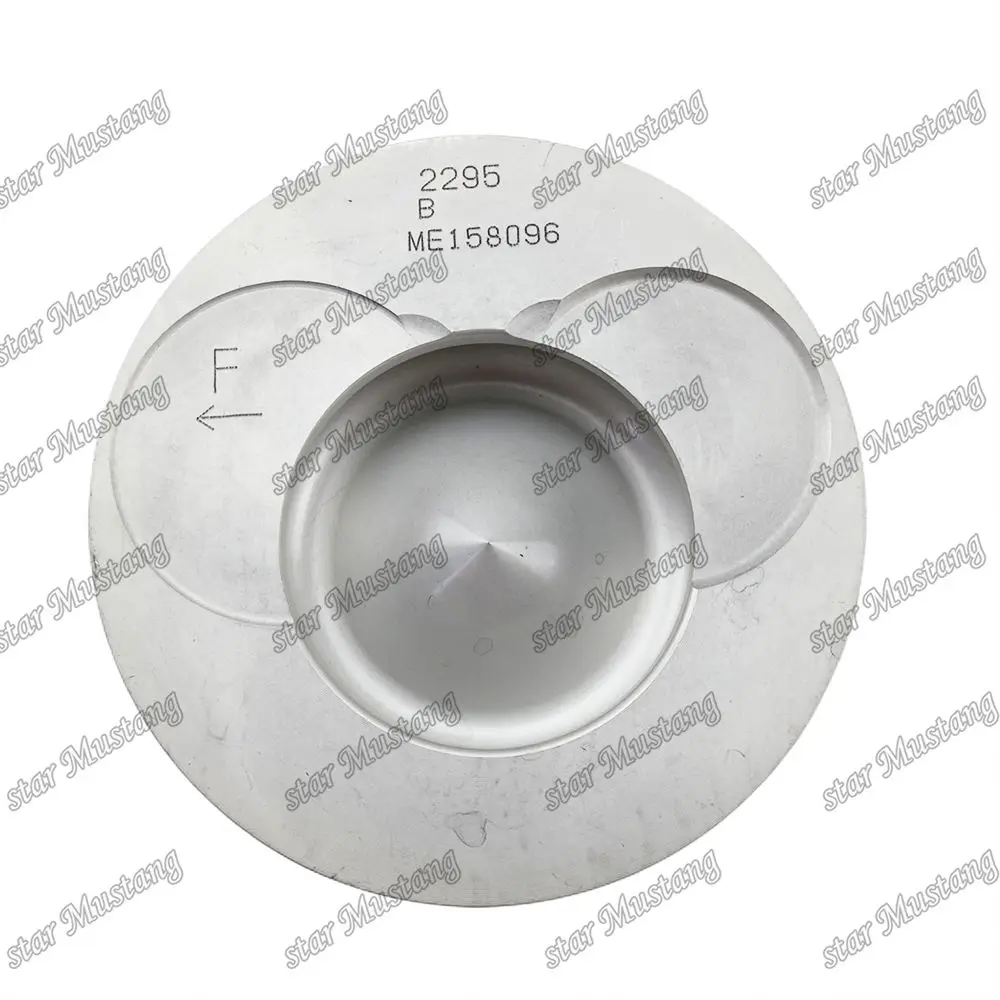 Piston 6D24 6D24T Combustion Chamber 69mm 3.3 Double Slope X3x4mm ME158096 Suitable For Mitsubishi Engine Parts