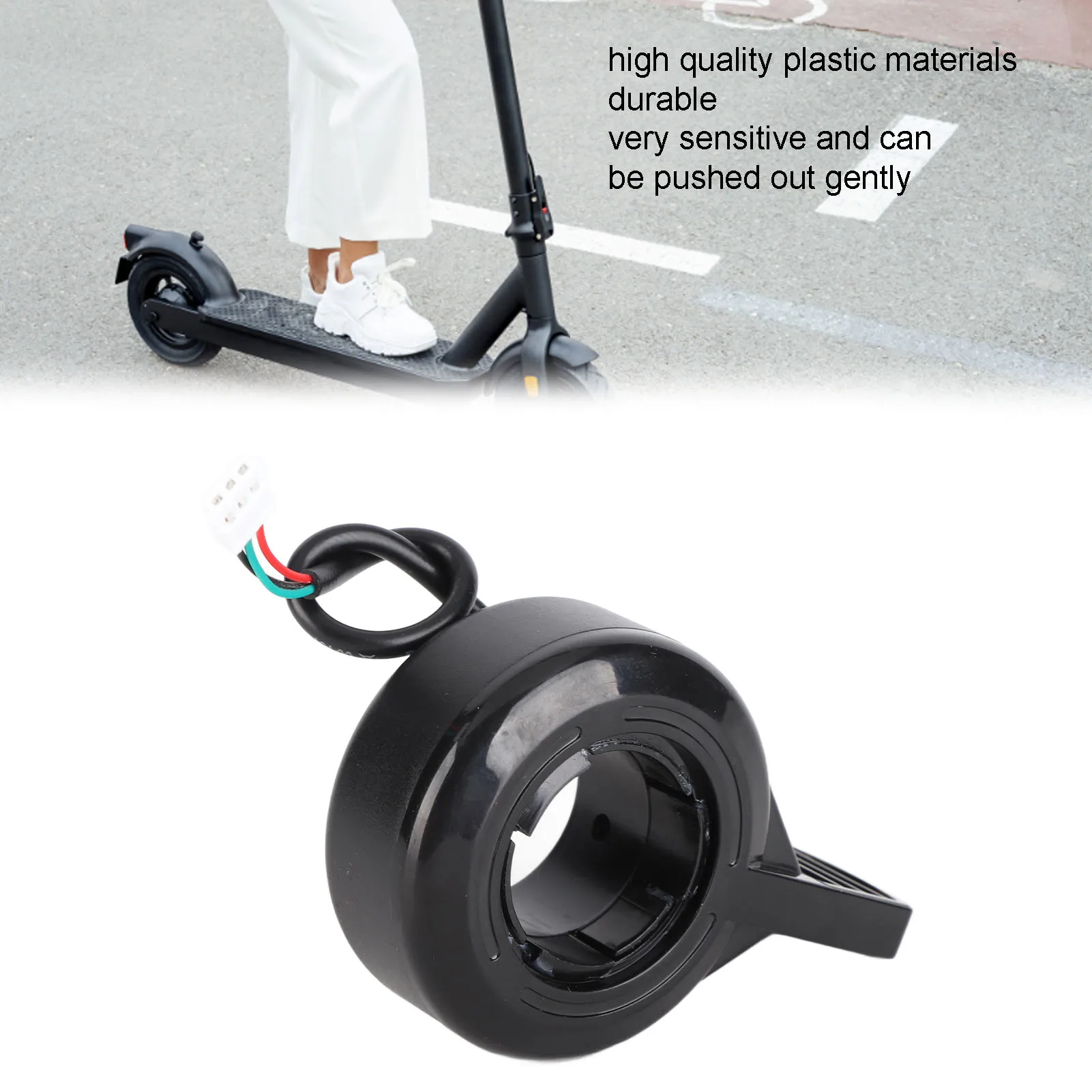 

Electric Scooter Finger Throttle Easy Installation Plastic Scooter Thumb Accelerator Comfortable Grip for Electric Scooters