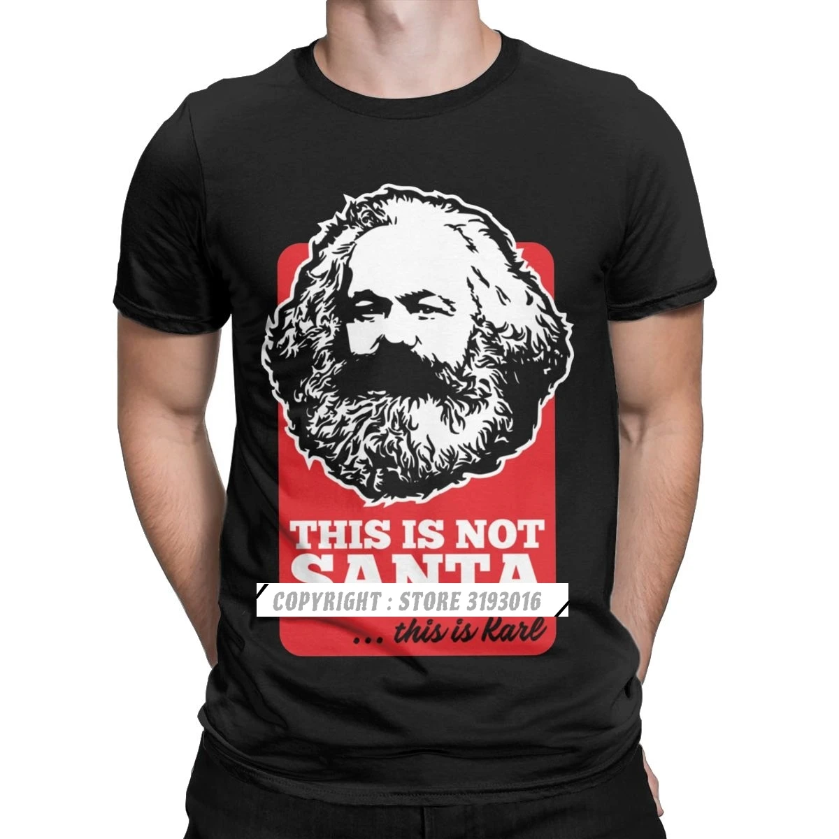 Novelty This Is Not Santa This Is Karl T Shirts for Men T Shirts Harajuku  Communism Marxism Socialism Christmas