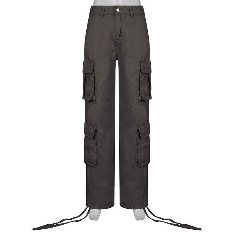 

Women's High Waist Street Style American Denim Workwear Long Pants Autumn Winter Fashion Crossover Model plus Size No Stretch