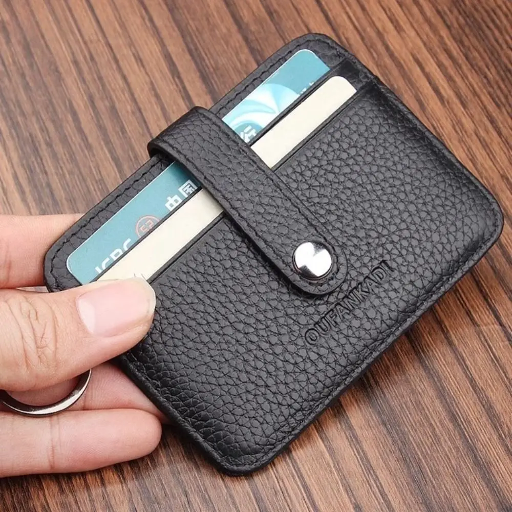 Luxury Small Men's Credit ID Card Holder Wallet Male Slim Leather Wallet Pocket Purse for Men Women