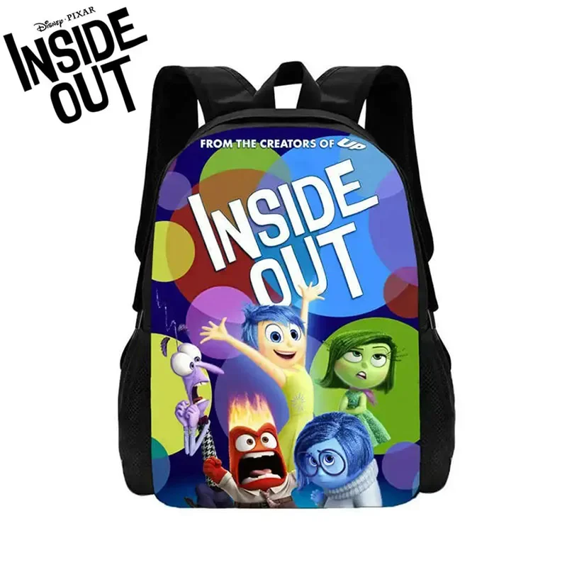 Disney Inside Out 2 Kids Backpack Anime Happy Angry Disgusted Anxious Jealousy Student Shoulder Bag Back To School Gift