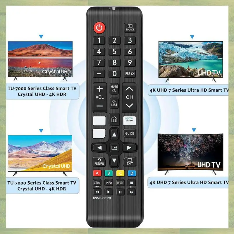 

N15R-5X BN59-01315B Remote Control Replacement For Smart TV UE43RU7105 UE50RU7179 With Netflix Prime Video