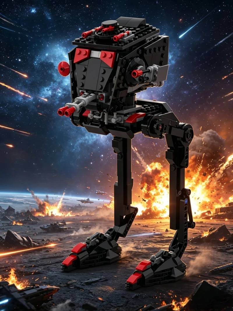 

Новая модель робота-меха MOC Black Robot Walking Armor, конструктор, украшение для дома, подарок для мальчиков
