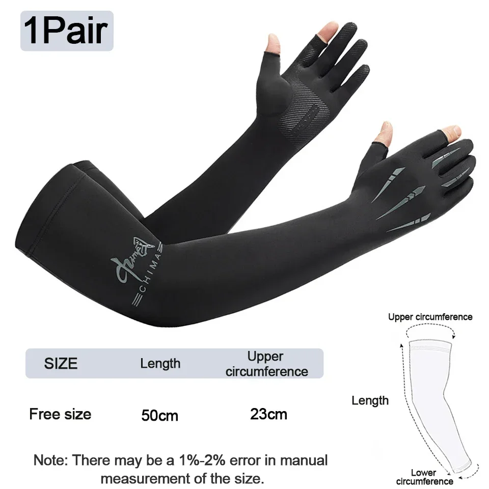 Hot Sports Arm Sleeves Men Women Cycling Running Fishing Arm Cover Cuff Sun Protection Ice Cool Sleeves Long Gloves