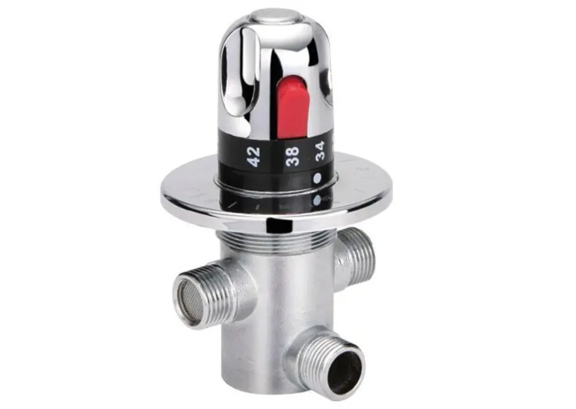 DN15(G1/2) Brass Thermostat Mixer Valve, Water Heater Valve,Adjust The Mixing Water Temperature  Control