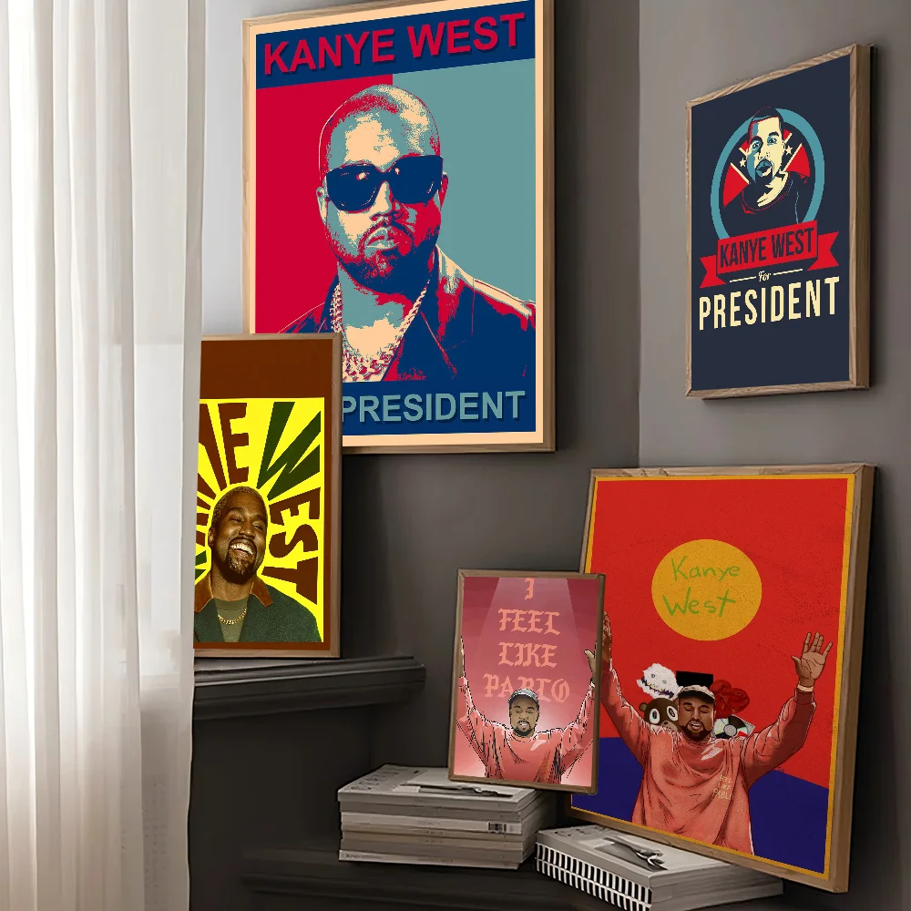 البوب مغني الراب كاني ويست سلسلة أنيمي الملصقات لزجة يتوهم الجدار ملصق لغرفة المعيشة زخارف للحانات ديكور جدار الغرفة