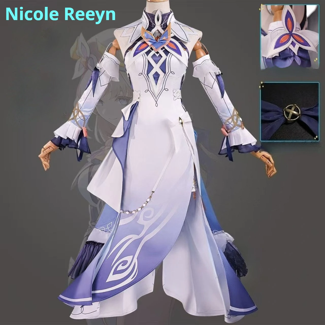 Spiel Genshin Impact Neuerscheinung Nicole Reeyn Cosplay-Kostüm Komplettes Set Uniform-Outfit Nicole Reeyn Cosplay-Kostüm Requisiten