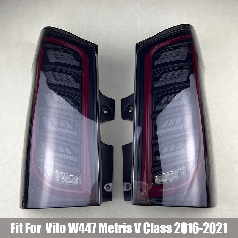 LED Taillights Fit for Vito W447 Metris V Class 2016 2017 - 2021 Rear Fog Lamp Dynamic Turn Signal Reversing and Brake Car Light