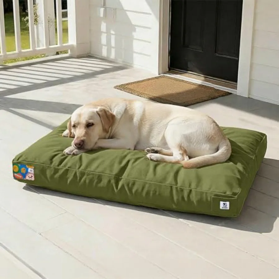 

42 Inch Canvas Outdoor Dog Bed for Extra Dogs Durable Indoor Patio Pet Pad for Crate Waterproof Machine Washable Removable Cove