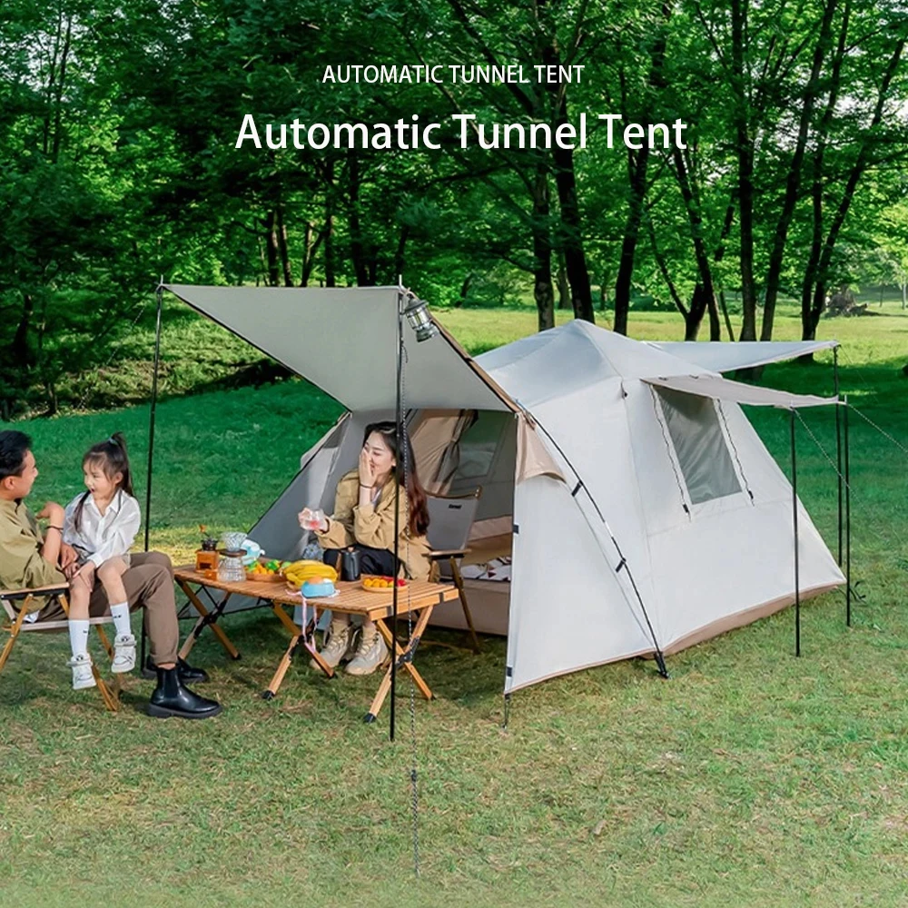 

3-4 People Dome Tent Sunshade Tunnel Style Tent Large Tent Car Box Docking Tent Portable Waterproof SUV Tail Tent