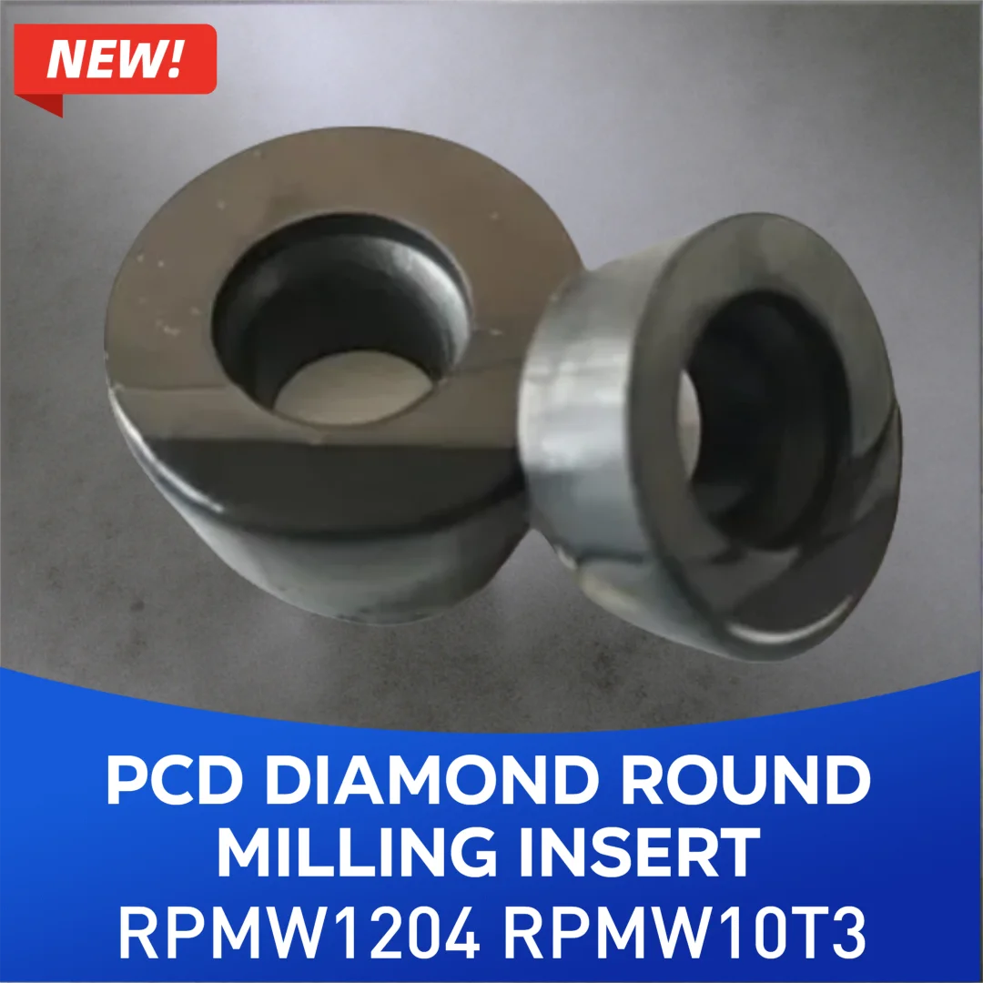 

PCD Diamond Insert RPMW1204 RPMW10T3, Round Milling CNC Turning Cutter for Aluminium & Brass