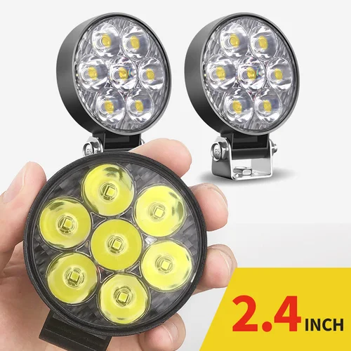 Super Mini 2,4 ''luz Led de trabajo todoterreno 7 led coche camión SUV focos auxiliares 4X4 MOTO luz antiniebla