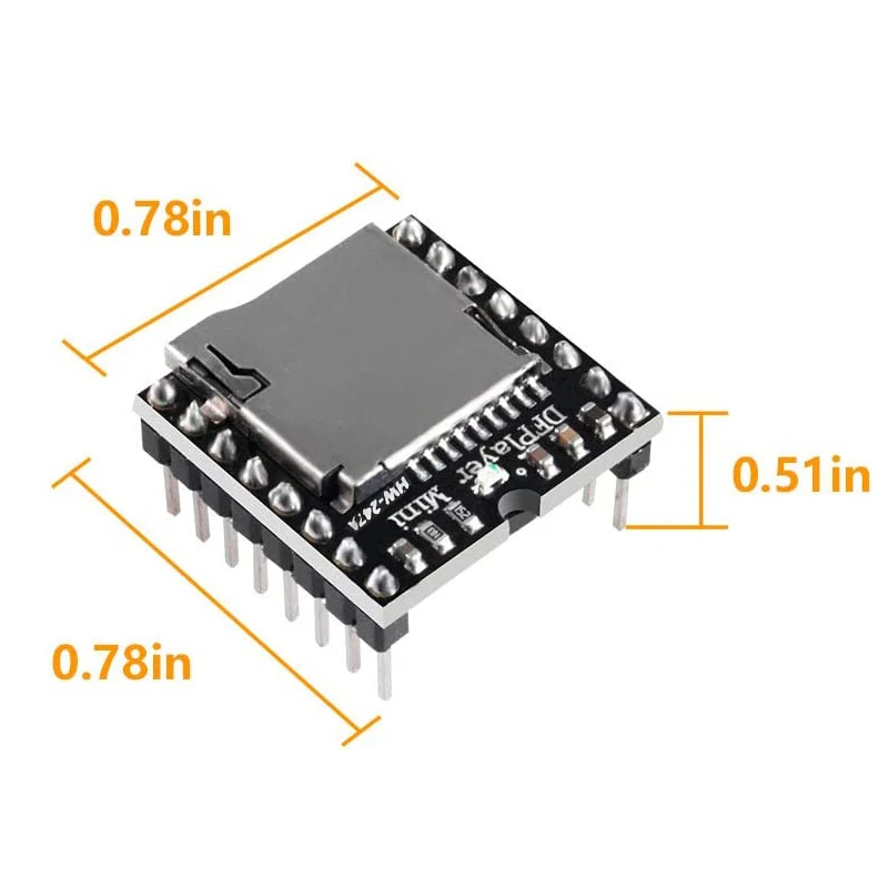 3PC Mini MP3 Player Audio Module MP3 Voice Decode Board TF Card U Disk IO/Serial Port/AD Board DFPlayer Audio Voice Music Module