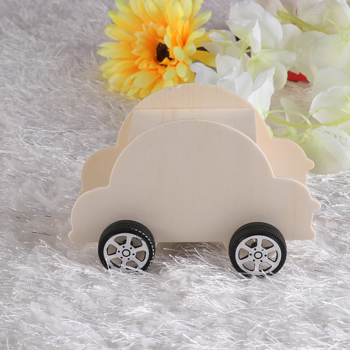 Pot d'épargne en bois en forme de voiture pour enfants, bricolage, peinture colorée, artisanat, banque de pièces éducative, tirelire en bois