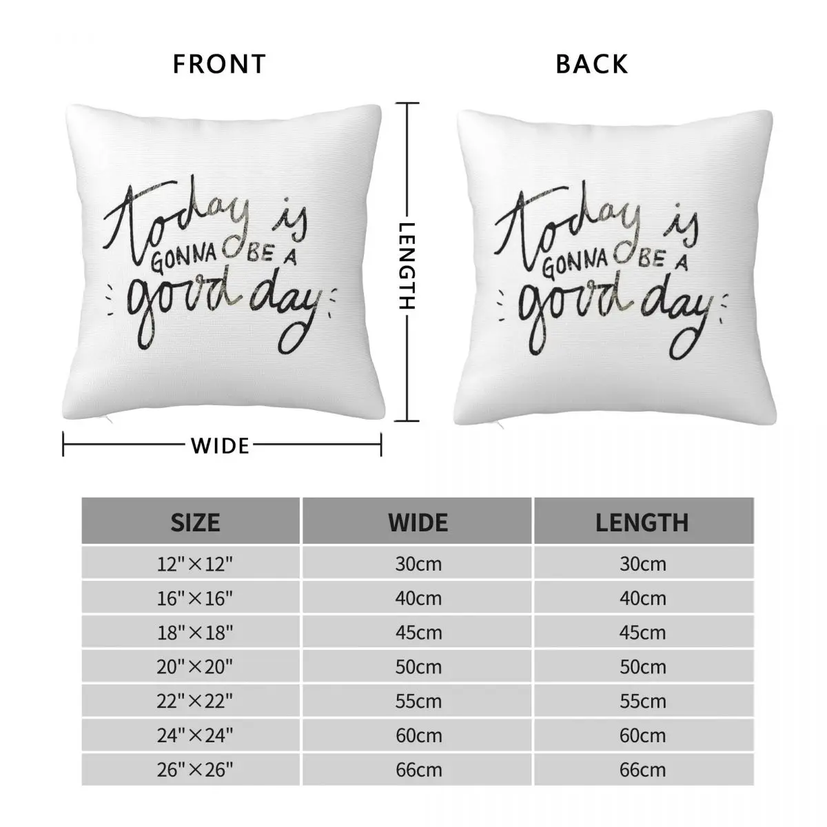 Finale Today Is Gonna Be A Good Day Square Pillowcase Polyester Linen Velvet Creative Zip Decor Home Cushion Cover