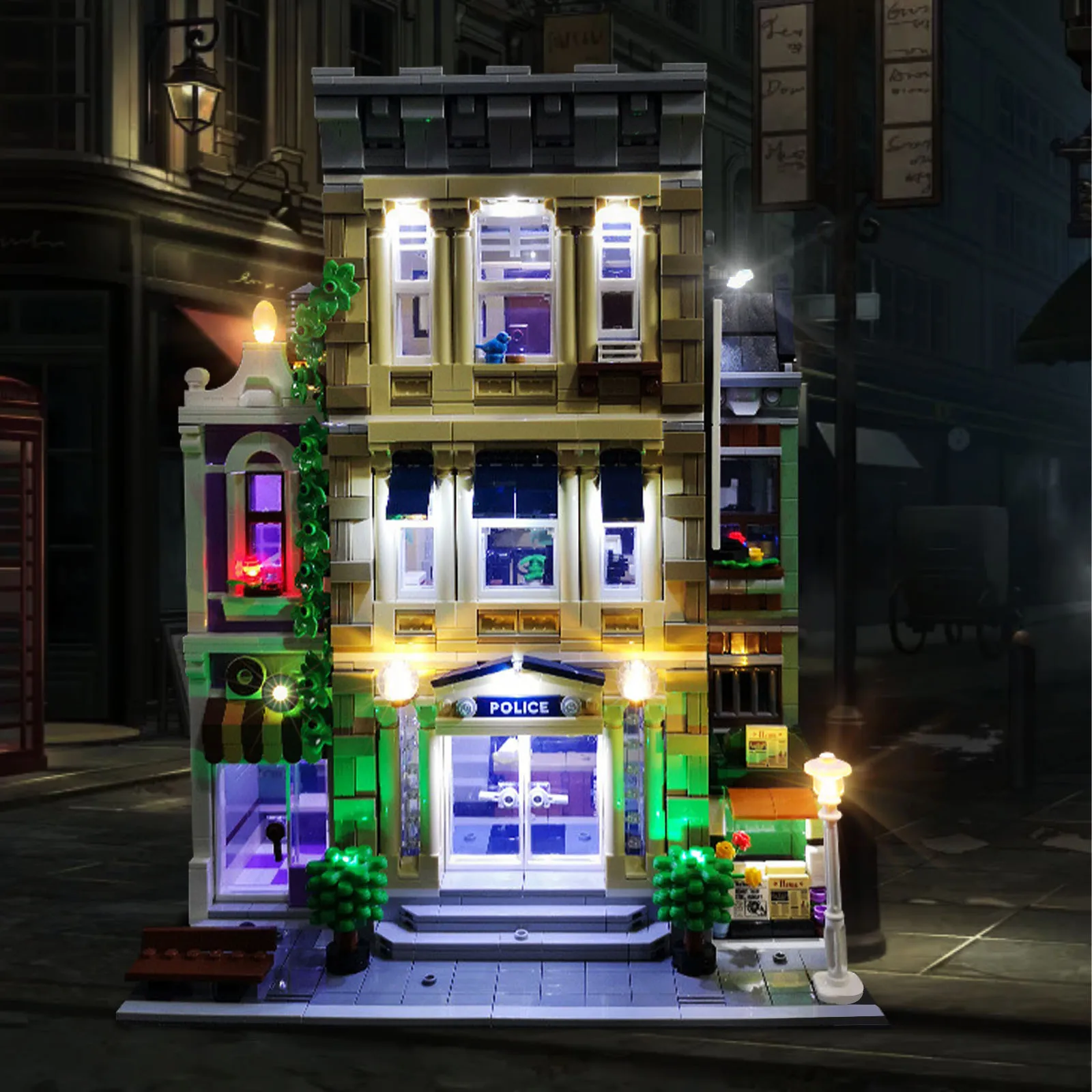 LYBMTWF Kit de iluminación LED para 10278, compatible con el modelo de bloques de construcción de estación de policía Creator Expert, no incluye el modelo