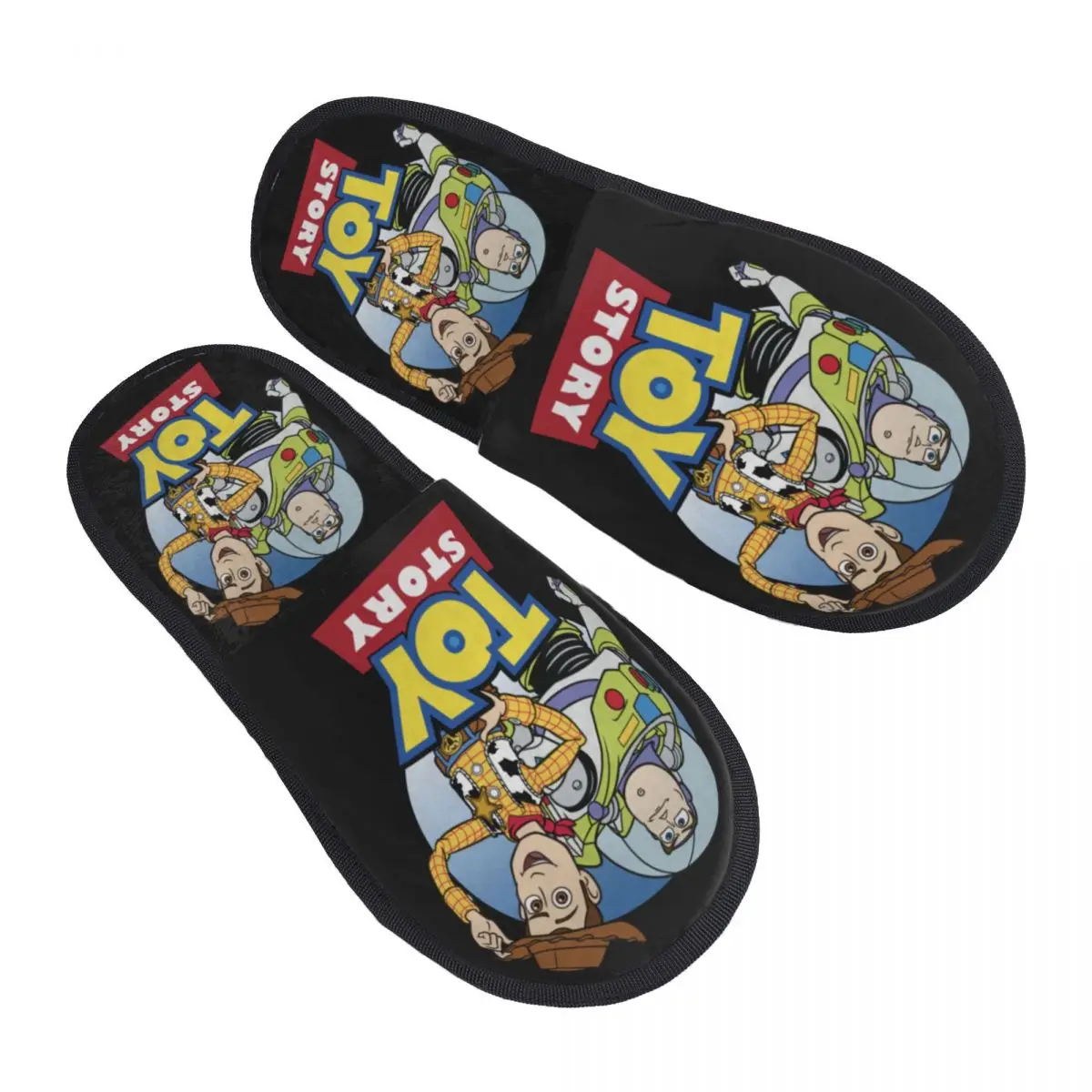 Custom Toy Story Woody Buzz Lightyear Soft Memory Foam House Slippers Women Cozy Warm Anti-Skid Slipper