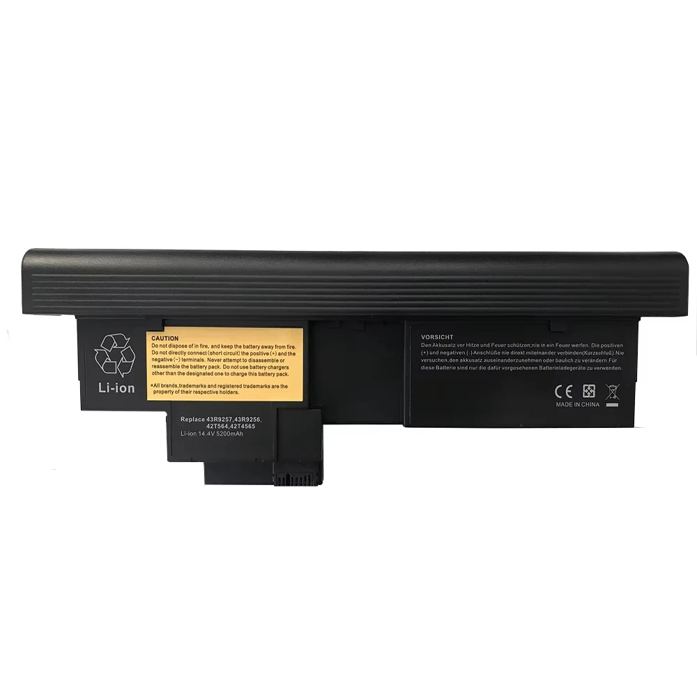 42T4657 43R9257 14.4V 5200mAh Laptop Battery For Lenovo ThinkPad X201T X200T Tablet 42T564 42T4564 42T4565 42T4658