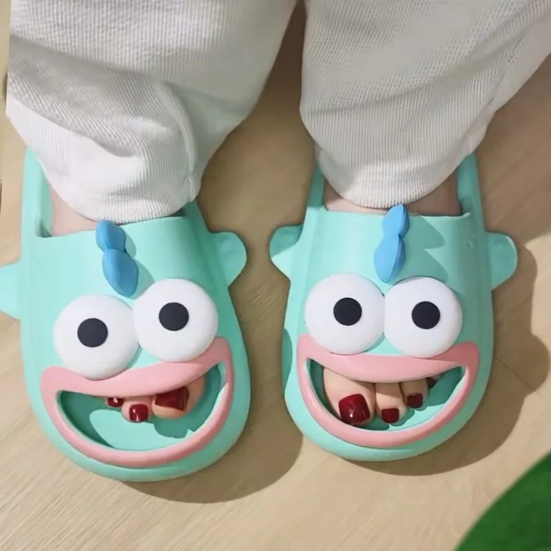 Funny Cartoon Slippers Women Men Summer Shoes Soft EVA Anti-slip Couples Bathroom Beach Slides Light Weight Shower Slipper