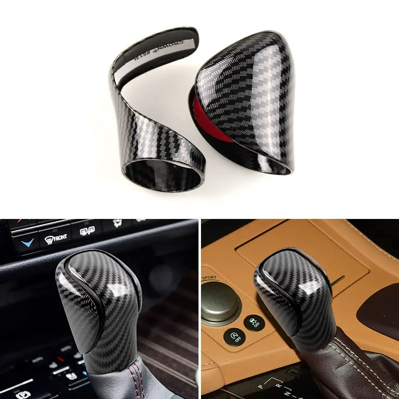 

Car Interior Carbon Fiber Texture Accessories Gear Shift Knob Cover Manual Rod Shifter Protect Case For Lexus ES RX NX GX GS IS