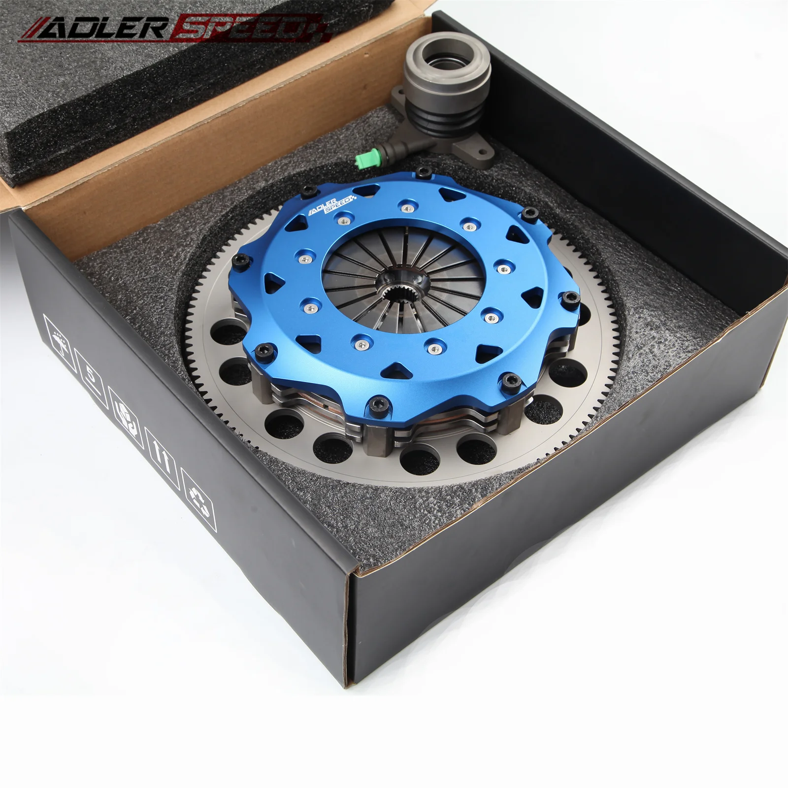 Embreagem de Competição de 8.5" (215mm) com Disco Duplo + Volante para Infiniti G35 G37 Q60/Nissan 350Z 370Z 3.5L 3.7L VQ35HR/VQ37VH ADLERSPEED