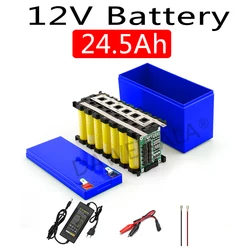 12V 24.5Ah 18650 Lithium Battery Pack 3S7P Rechargeable Battery for Solar Energy Electric Vehicle Battery 12.6v 3A Charger