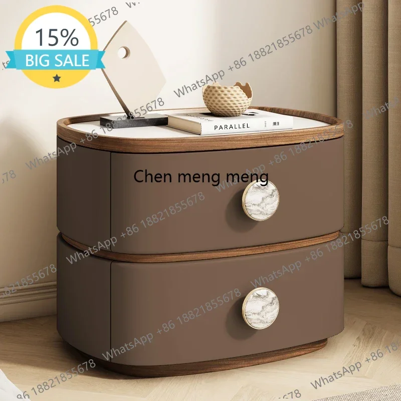 

L07 Nordic Minimalist Bedside Table Creative Simple Aesthetic Elegant Nightstands Luxury Style Mesa De Noche Bedroom Furniture