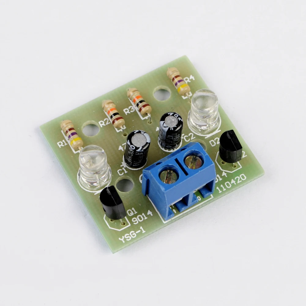 DIY Electronic Kit 5MM LED Flashing Light Circuit Simple LED Blinking Flip Flop Suite Welding Practice Parts DC 3-9V