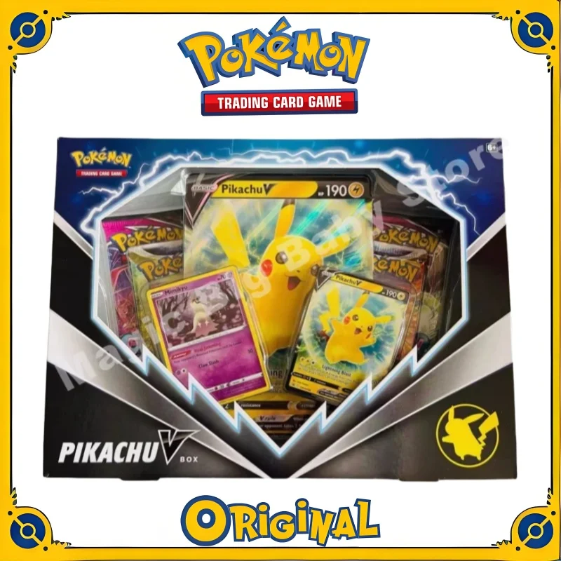 Genuine Original Pokemon PTCG Card U.S. Edition  Pikachu V Pikachu V Mimikyu Q Special Offer Big Card Gift Box