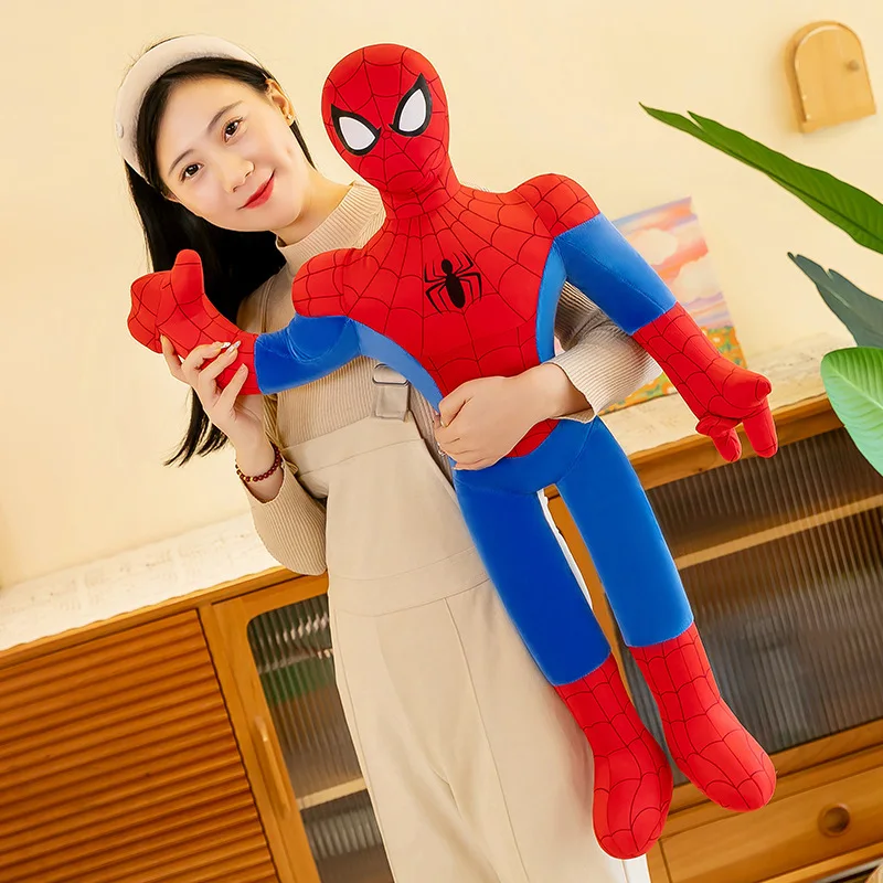 40-90Cm Spiderman New Cute Plush Doll Toys Anime Huge Sleep Pillow Cushion Soft Stuffed Animal Doll Birthday Gift for Kids