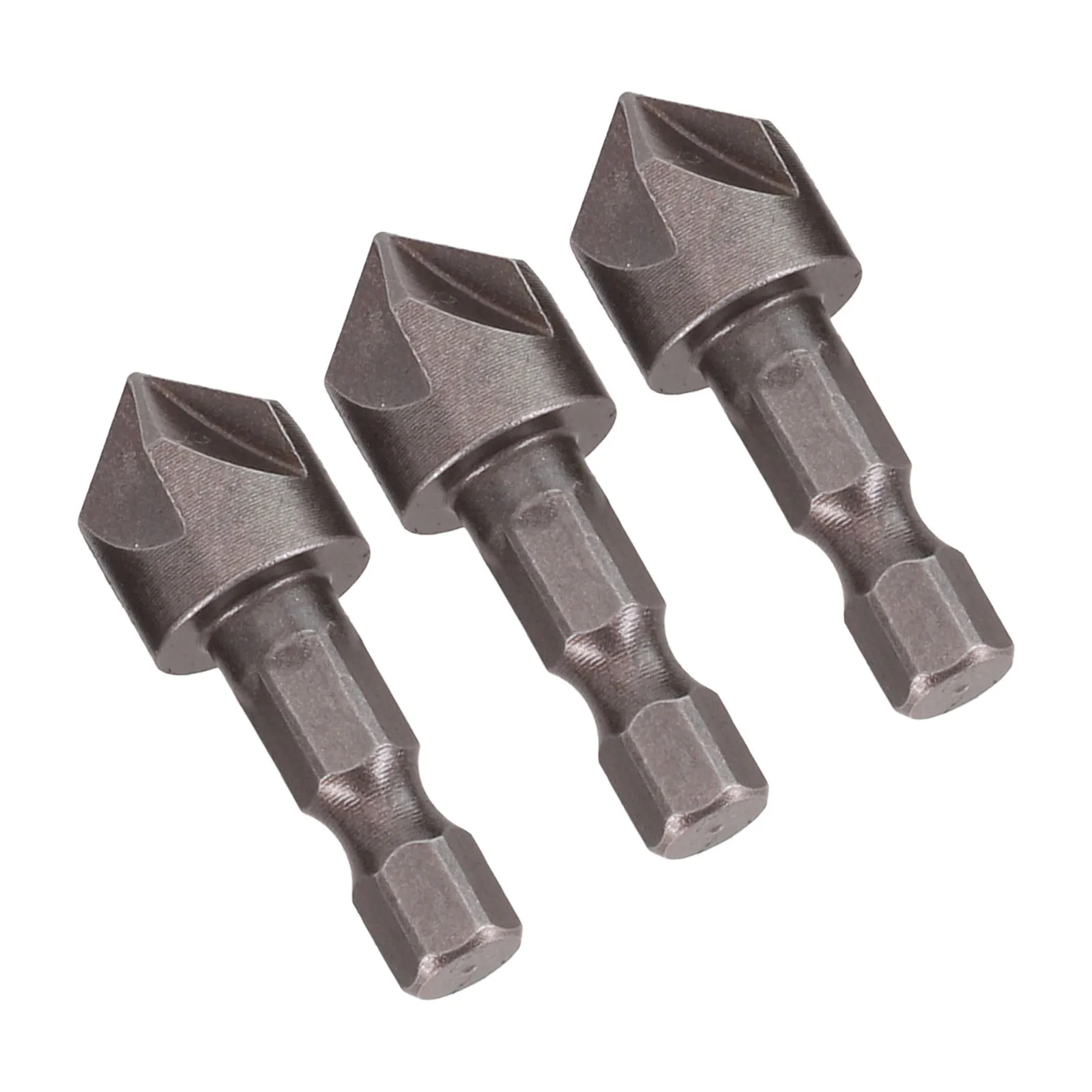 Drill Bits 5 Flute Drill Bits Power Tools 13mm Diameter 45# Steel 5 Flute 90 Degree 6.35mm Shank Diameter Gray