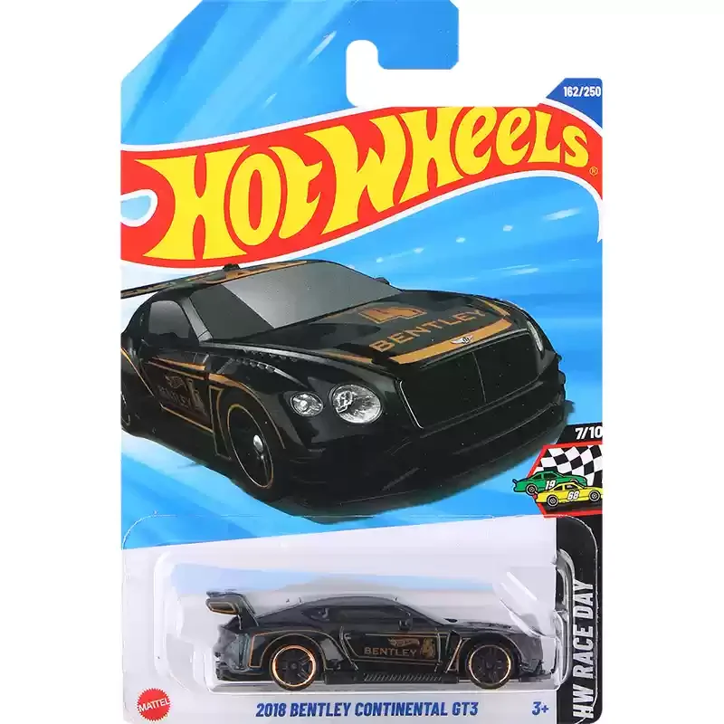 2025G الأصلي الساخن عجلات سيارة بنتلي كونتيننتال GT3 1/64 دييكاست Voiture سبيكة نموذج HW سباق يوم لعب للبنين هدية عيد ميلاد