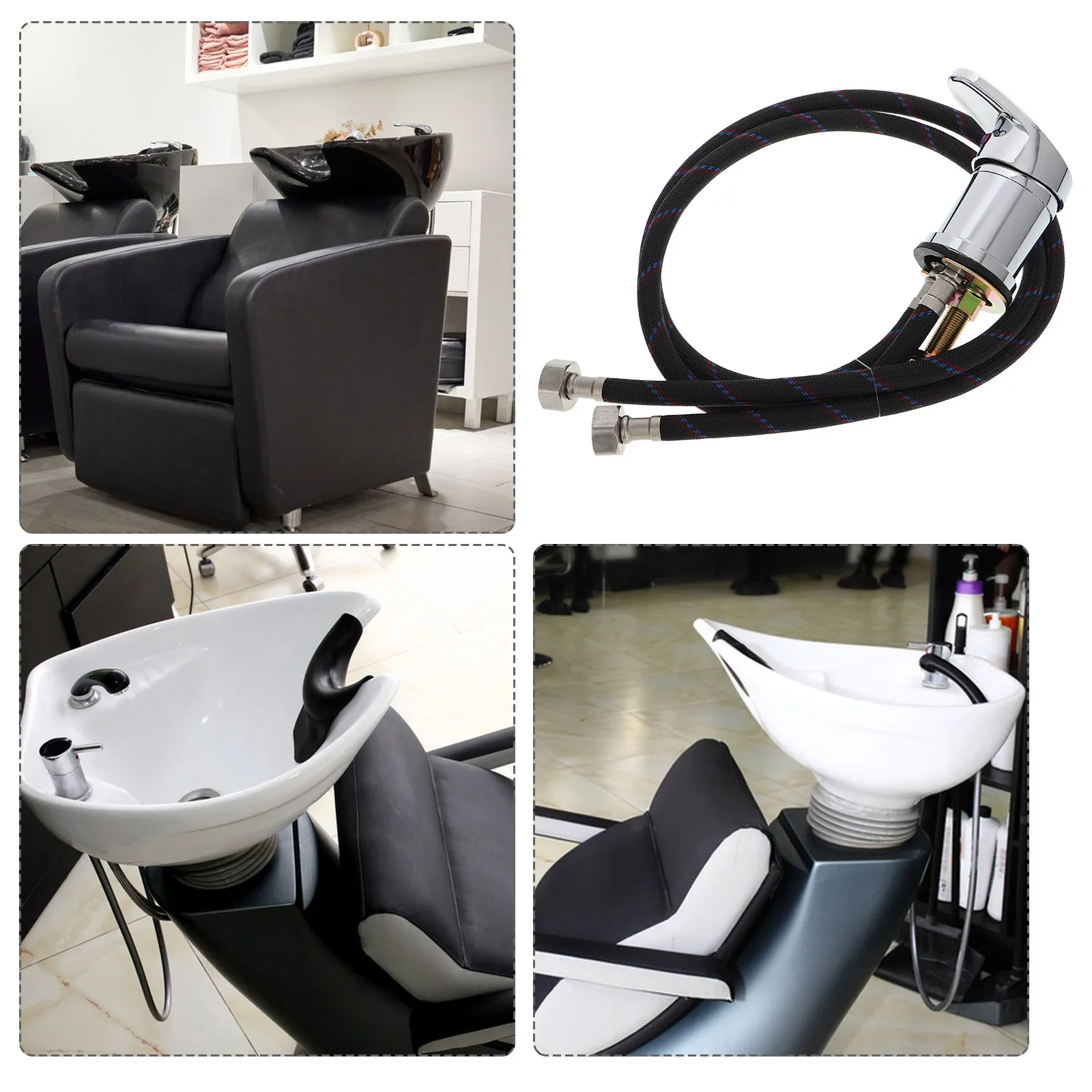 

Hair Salon Shampoo Bed Ceramic Bowl Tilting Mechanism Adjustable Height Stable Replacement Tilt Mechanism Accessories
