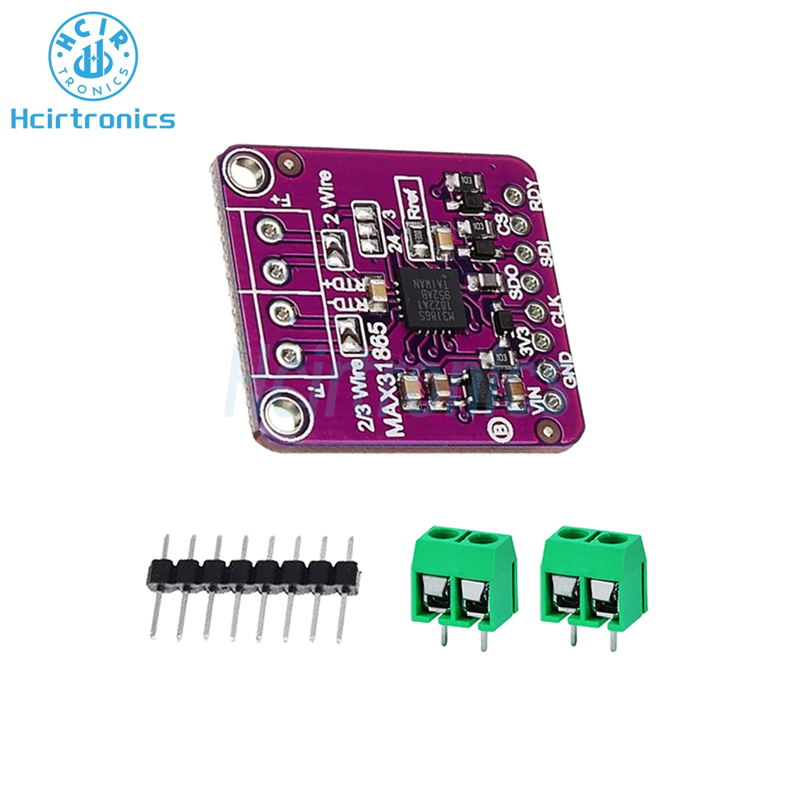 MAX31865 PT100 to PT1000 RTD-to-Digital Converter Board Temperature Thermocouple Sensor Amplifier Module 3.3V/5V