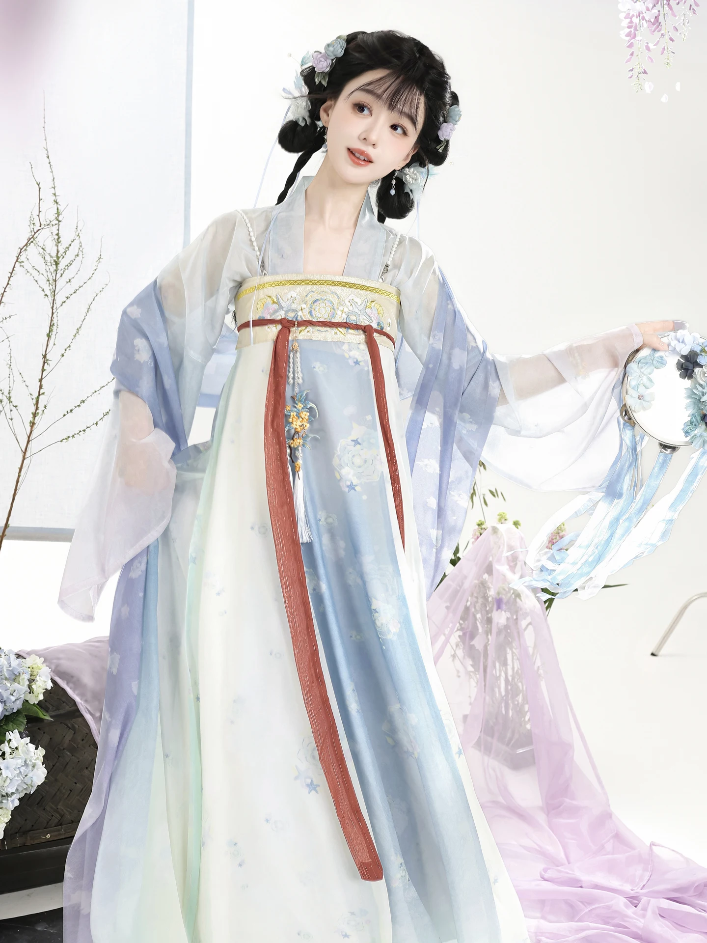 

Original Hanfu Women's Tang Style Spring Summer Short Skirt Fairy Atmosphere Daily Original Design Chinese Traditional Costume