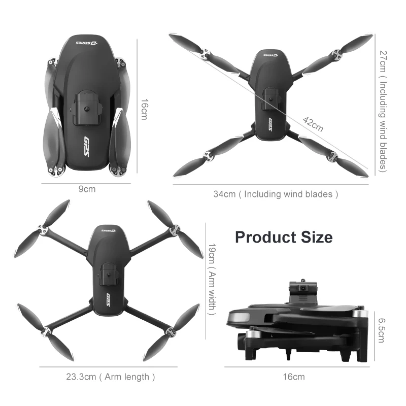 D19 GPS Drone 1080P كاميرا مزدوجة، تجنب العوائق الذكية، محرك بدون فرش، تحوم التدفق البصري، جهاز التحكم عن بعد مع الشاشة #2