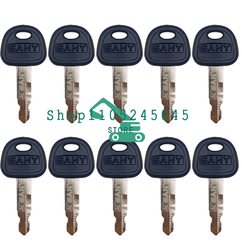 50PCS Excavator Sany Bulldozer Keys for Excavator Ignition Key Heavy Equipment Loader Parts