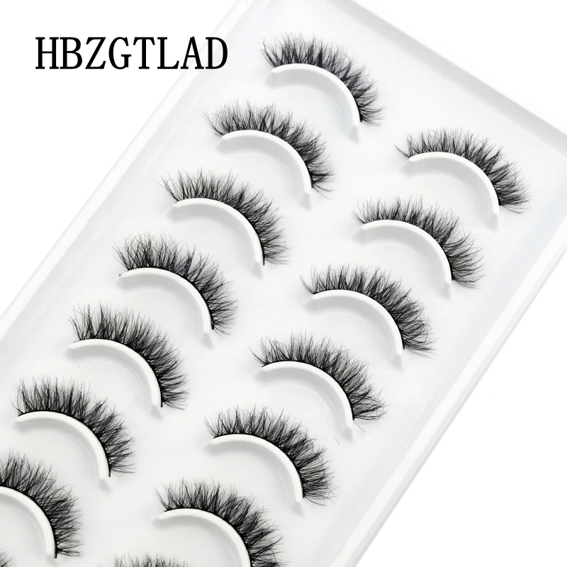 10pairs false eyelashes 3D faux mink Lashes fluffy soft eye lashes natural long messy wispy makeup kit short eyelashes extension